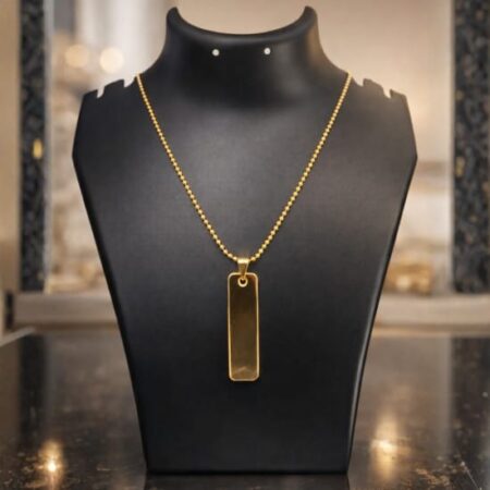 Personalized Gold Bar Pendant Necklace