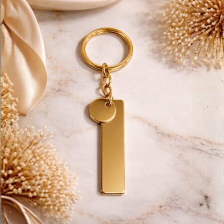 Personalized Gold Bar Keychain