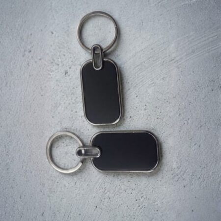 Premium Rectangular Metal Keychain