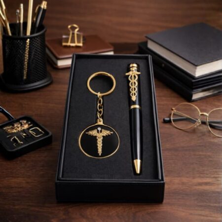Premium Executive Pen & Medical Keychain Gift Set